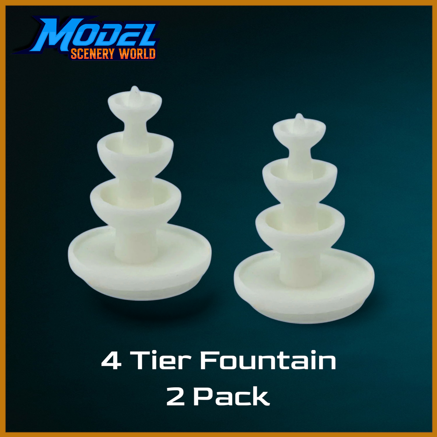 T Gauge 1:450 4-Tier Water Fountain Resin 2pc Set