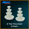 4 Tier Fountain - T Scale 1:450 - 2 Pack - White