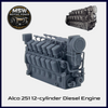 O Scale 1:48 Alco 251 12-Cyl Diesel Engine Prime Mover