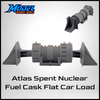 Atlas Spent Nuclear Fuel Cask Railcar Load - Scale Model - O Scale 1:48