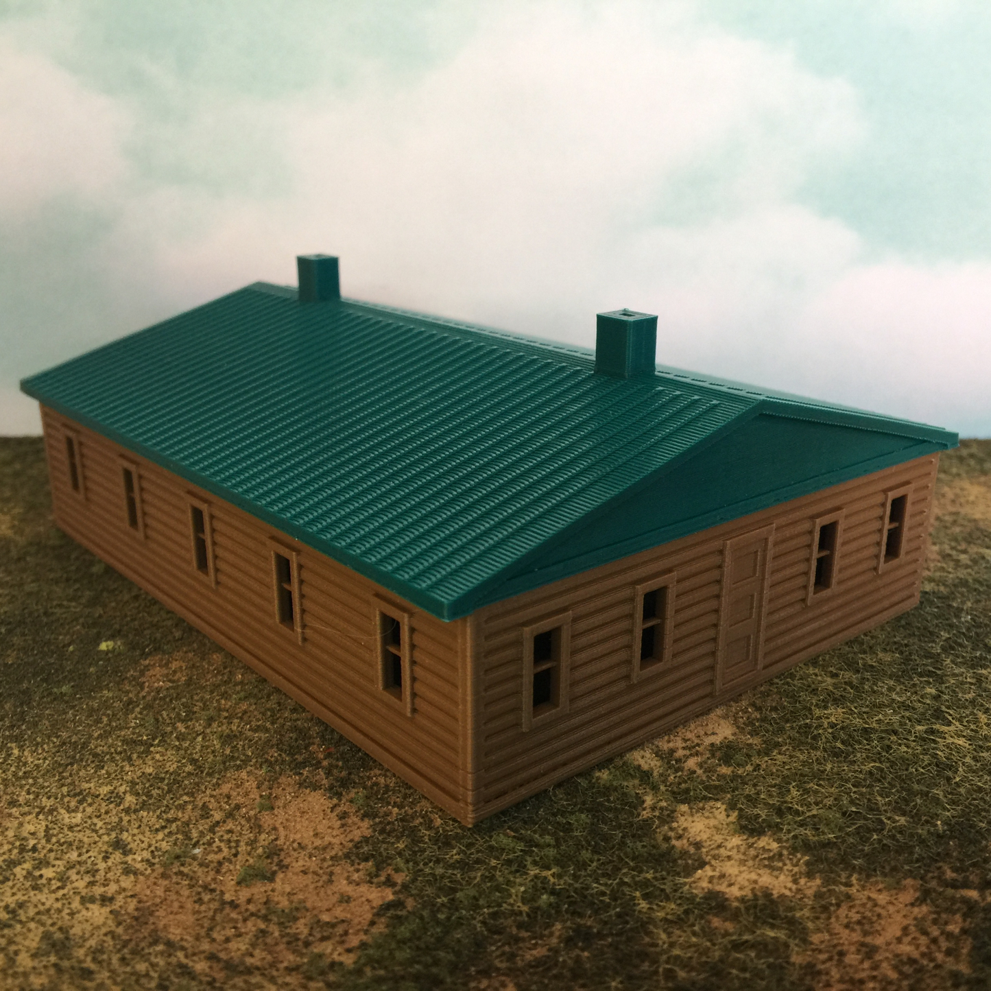 "The Outdoor Series" - Cabin #2 - Camping - Modeled in Color - N Scale 1:160