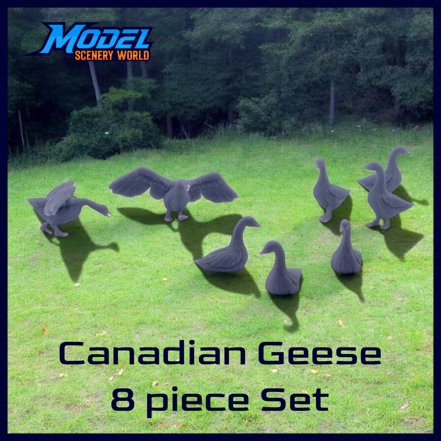 Canadian Geese - 8pc Set - S Scale - 1:64