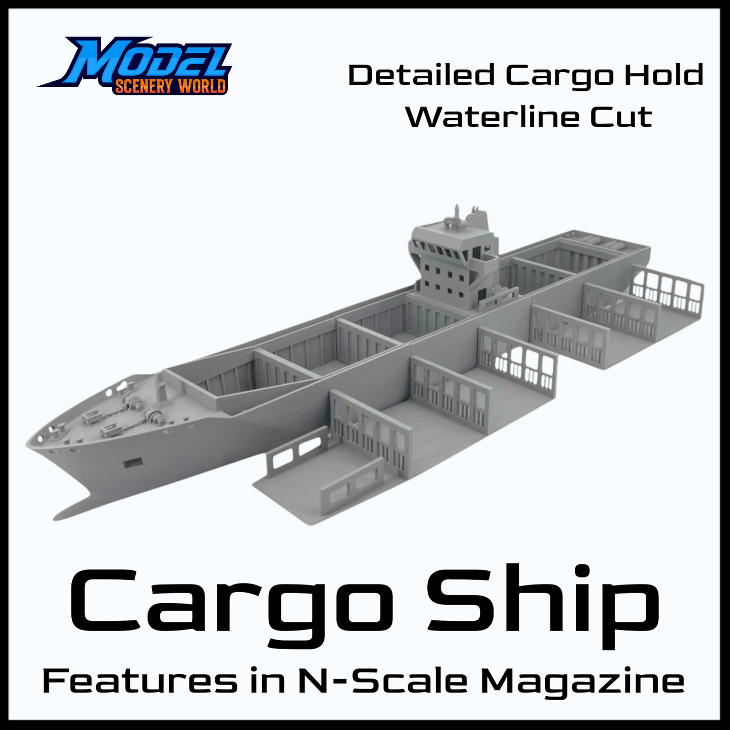 N Scale 1:160 FeederMax Waterline Cut Container Ship