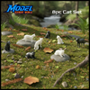 Cats - 8pc Set - O Scale 1:48 - Black & White