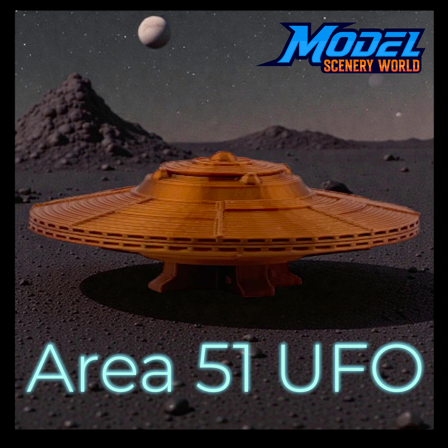 TT Scale 1:120 Area 51 UFO Spacecraft Copper Finish