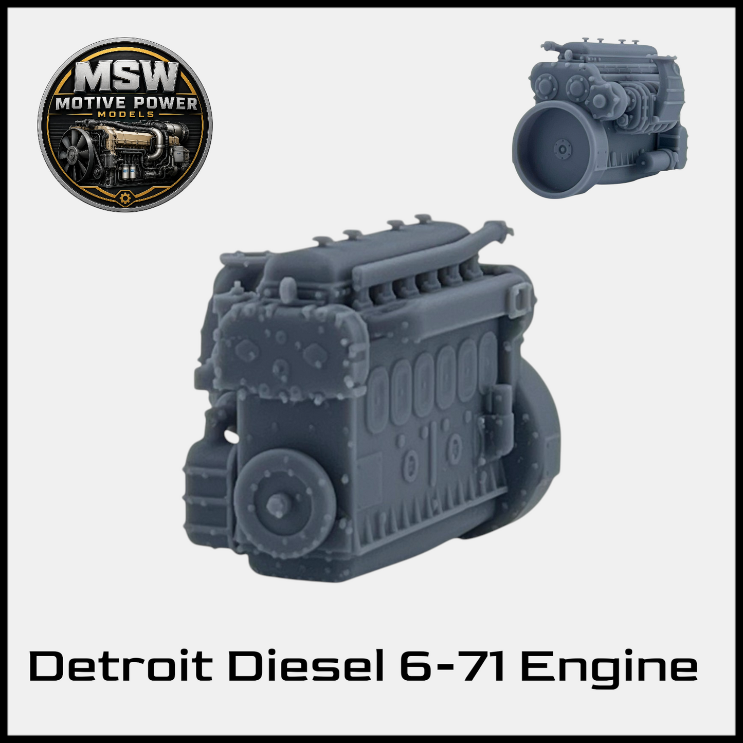 N Scale 1:160 Detroit Diesel 6-71 Engine
