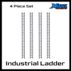 Industrial Ladder (4pcs) - O Scale - Black
