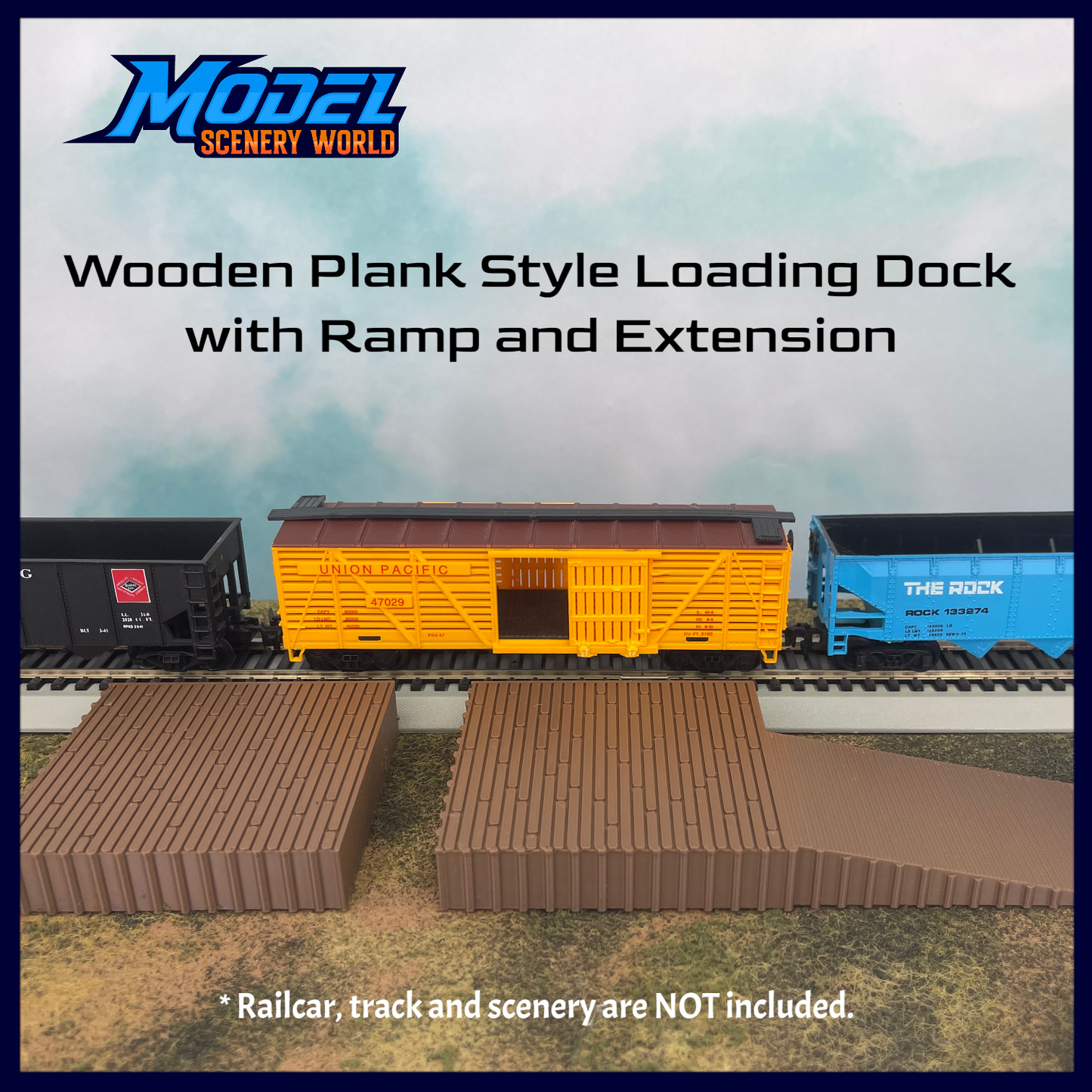 Loading Dock plus Platform - S Scale 1:64 - Brown