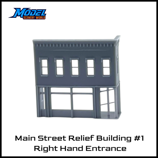N Scale 1:160 Main Street Relief Building #1 RH-Resin