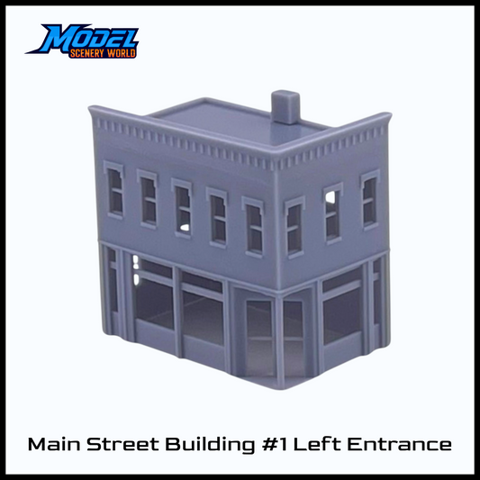 N Scale 1:160 Main Street Building #1 Left Entry - Resin