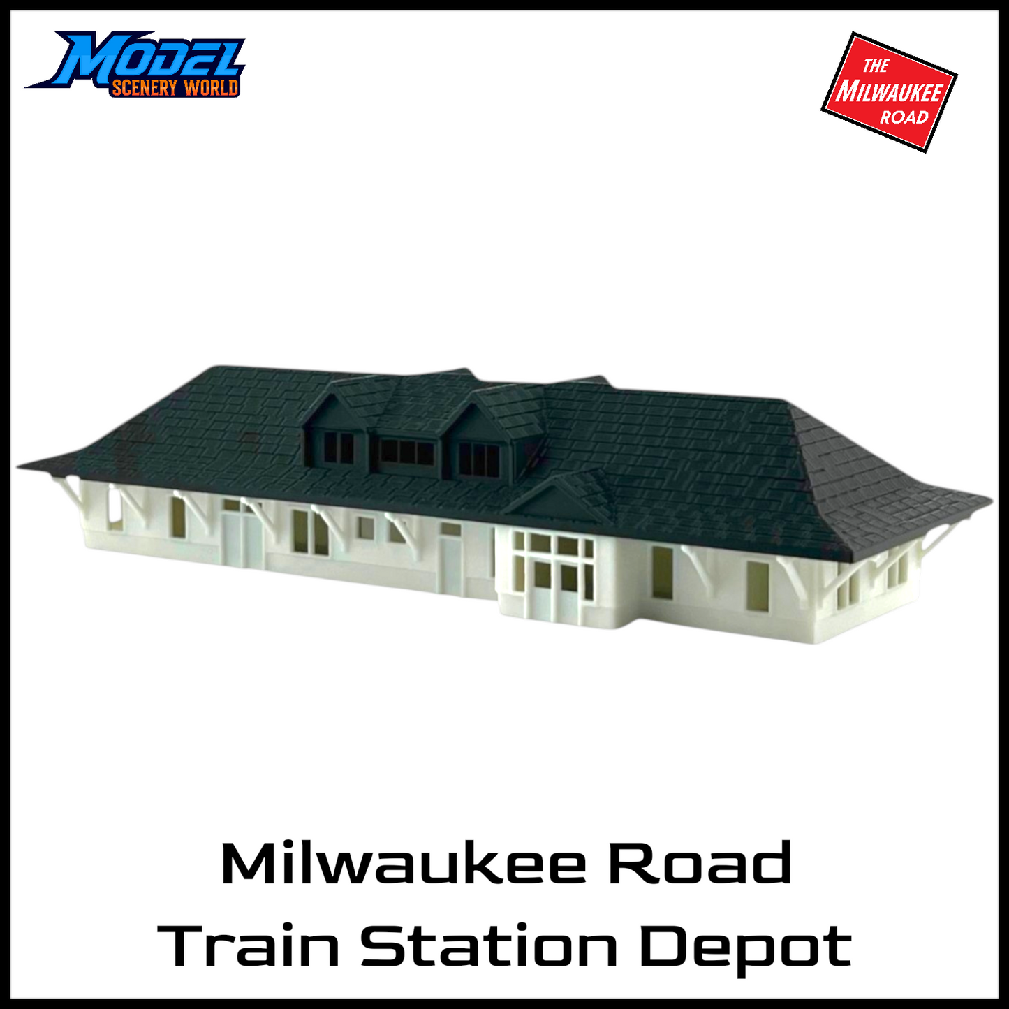 N Scale 1:160 Milwaukee Road Train Station Depot