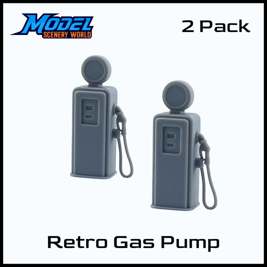 HO Scale 1:87 Retro Gas Pumps 2pk-Resin