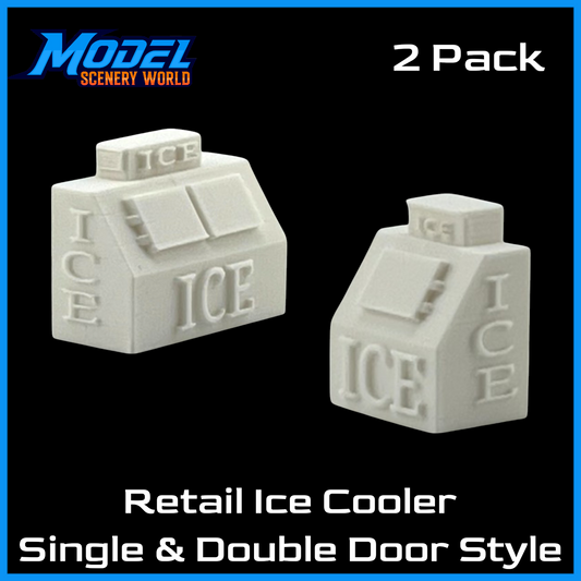 Retail Commercial Ice Cooler Single & Double Door 2pc Set