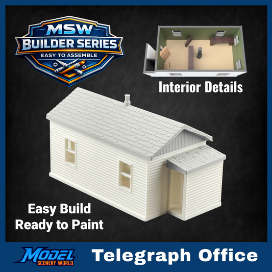 Telegraph Office / Trackside Shanty with Interior Design Elements - O Scale 1:48