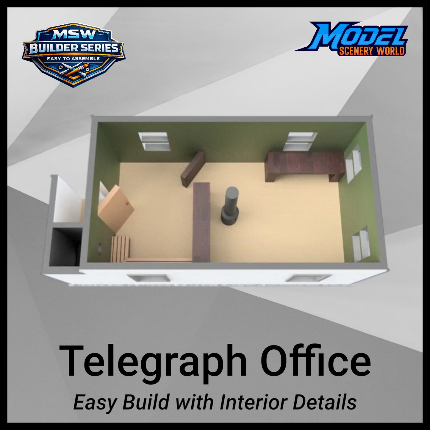 Z Scale 1:220 Telegraph Office Trackside Shanty