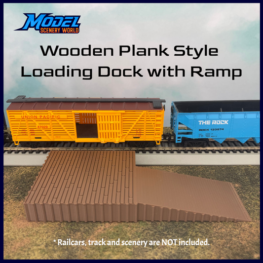 Loading Dock with Ramp - HO Scale 1:87 - Brown