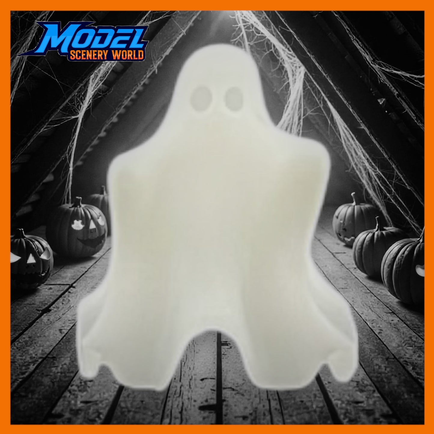 Ghost of Box Car Willie - N Scale 1:160 Model - White - Halloween