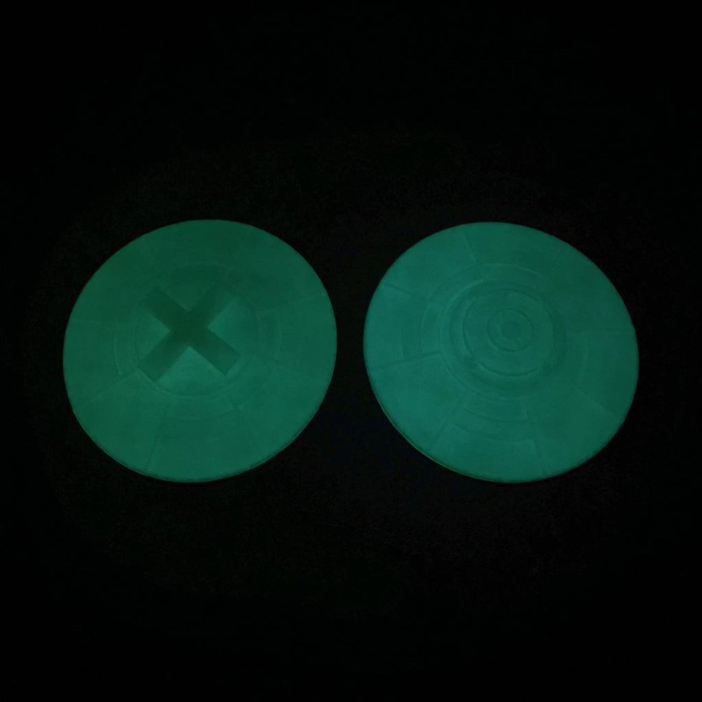 Scale Model of Area 51 UFO Glow in the Dark by Model Scenery World 2-piece assembly, Top and bottom view