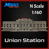 Historic Union Station Scale Model - N Scale 1:160 - Trackside