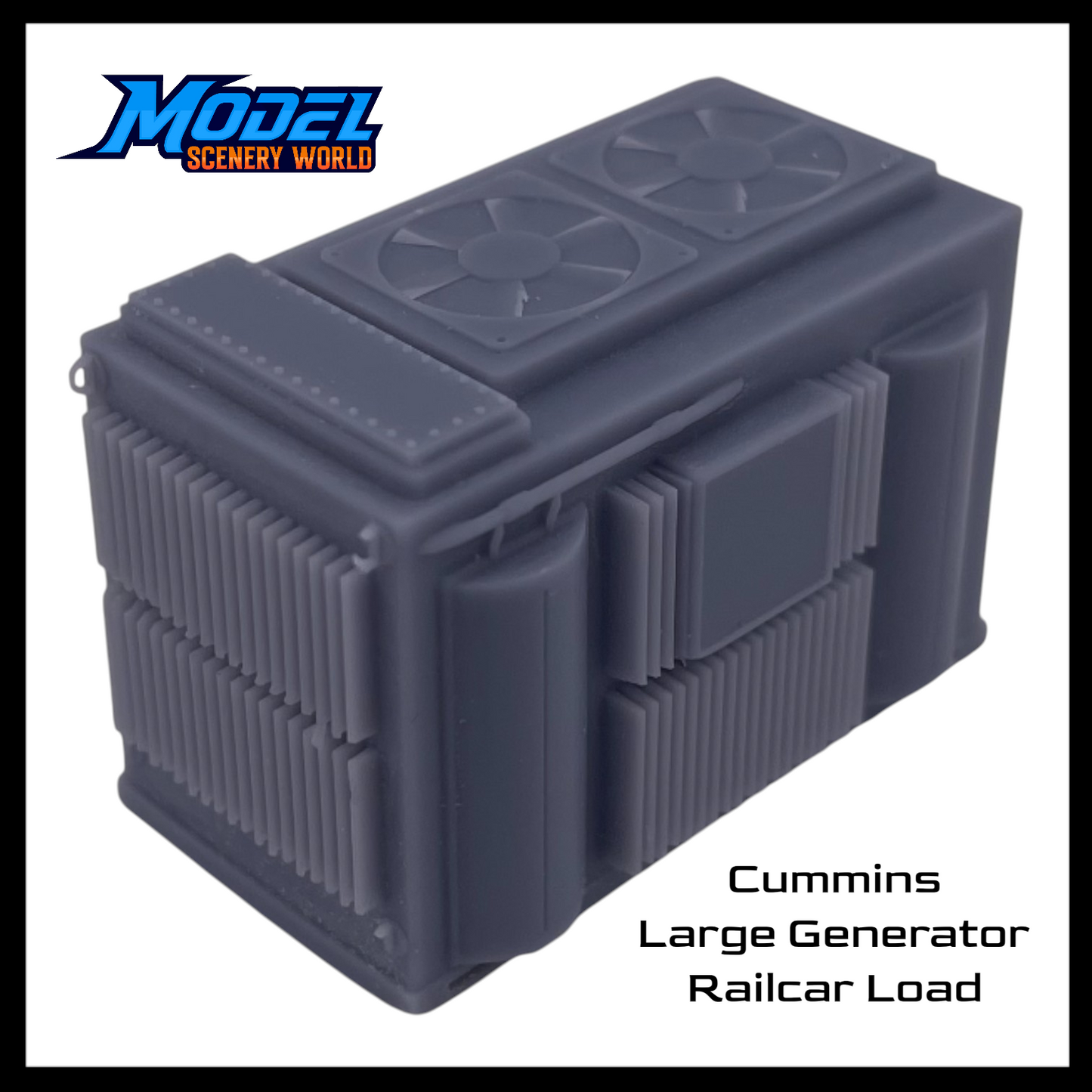 Cummins Large Generator Railcar Load – Scale Model - Z Scale 1:220