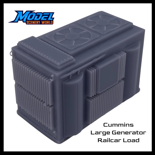 Cummins Large Generator Railcar Load – Scale Model - N Scale 1:160