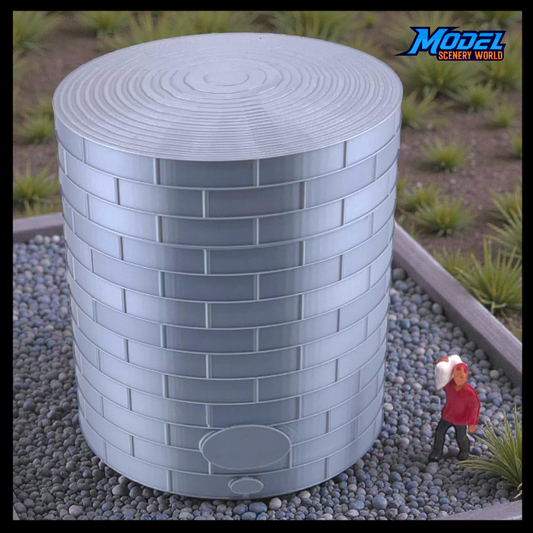Tall Oil or Fuel Tank - Z Scale - 1:220 - Metallic Silver - 11 Sizes AVAILABLE