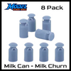 Milk Churn/Milk Can (8pk) - O Scale 1:48 - Gray
