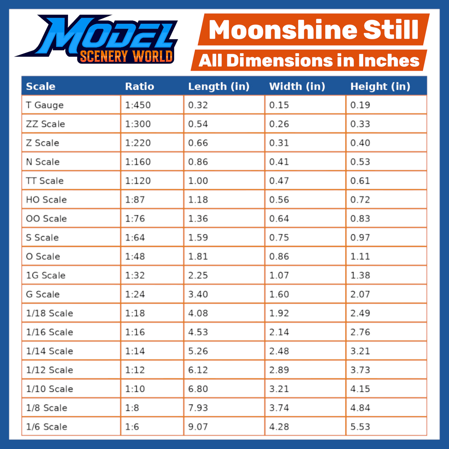 Moonshine Still -00 Scale 1:76 Model - Metallic Copper - 18 Sizes Available