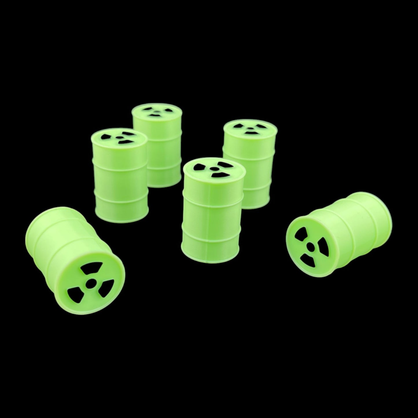 G Scale 1:24 GLOW In Dark Nuclear Waste Drum (6pc)