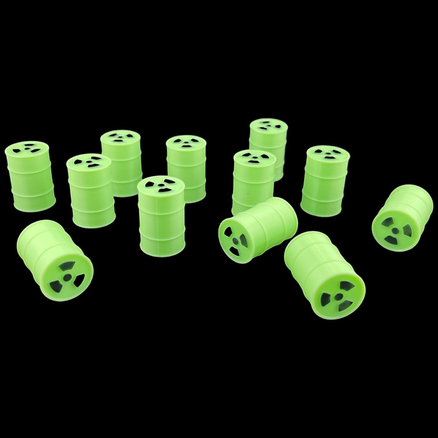 O Scale 1:48 GLOW in Dark Nuclear Waste Drum (12pc)