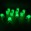 GLOW In Dark Nuclear Waste Drum (12pc) - HO Scale - Green Black Stripe