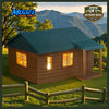 "The Outdoor Series" - Cabin #1 - Camping - Modeled in Color - S Scale 1:64