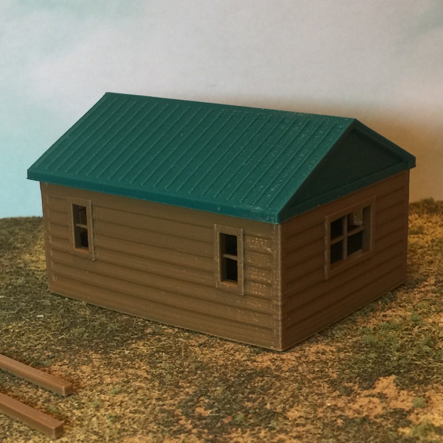 "The Outdoor Series" - Cabin #1 - Camping - Modeled in Color - Z Scale 1:220