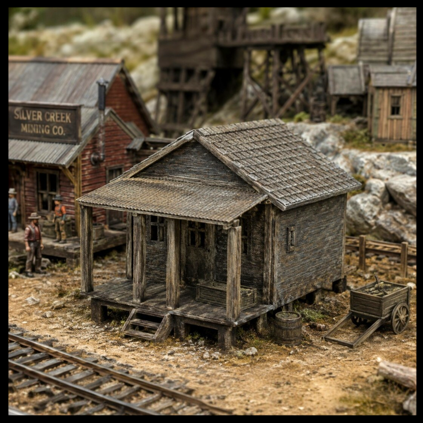 HO Scale 1:87 Mining Shack Resin Building