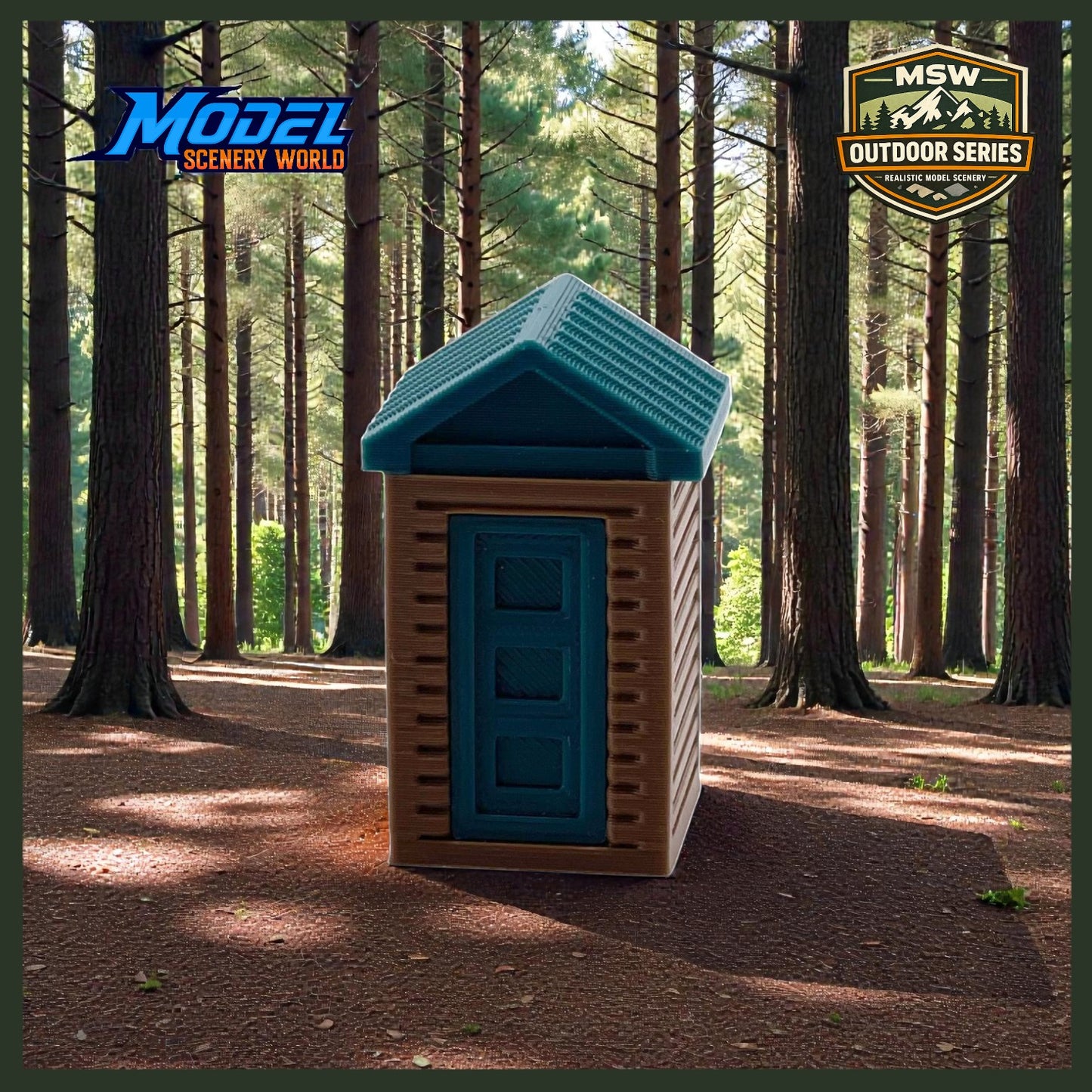 "The Outdoor Series" OUTHOUSE Camping - Modeled in Color - O Scale 1:48