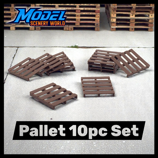 Pallets (10pk) - N Scale 1:160 - Brown