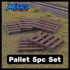 Pallets (5pk) - G Scale 1:24 - Brown