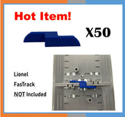 50 pc Train Track Clips for Lionel O Gauge FasTrack "PRO-Clips" Fast Track