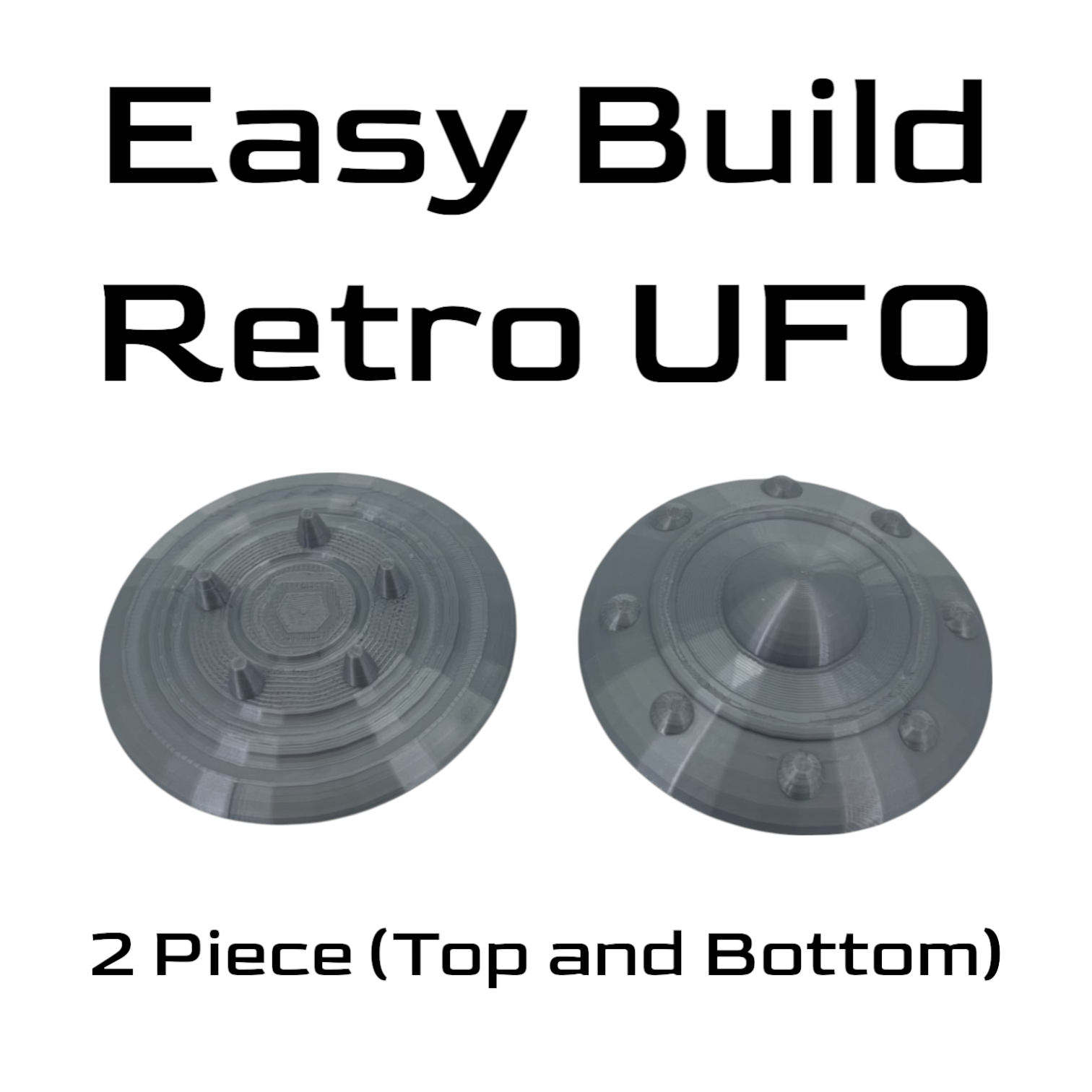Retro UFO Scale model by Model Scenery World - Parts