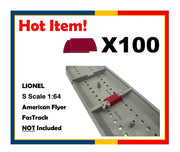 100Pc Train Track Clips for Lionel S Gauge FasTrack "S-Clips" Fast Track S Clip