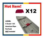 12 Pc Train Track Clips for Lionel S Gauge FasTrack "S-Clips" Fast Track S Clip