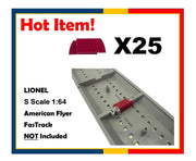 25Pc Train Track Clips for Lionel S Gauge FasTrack "S-Clips" Fast Track S Clip