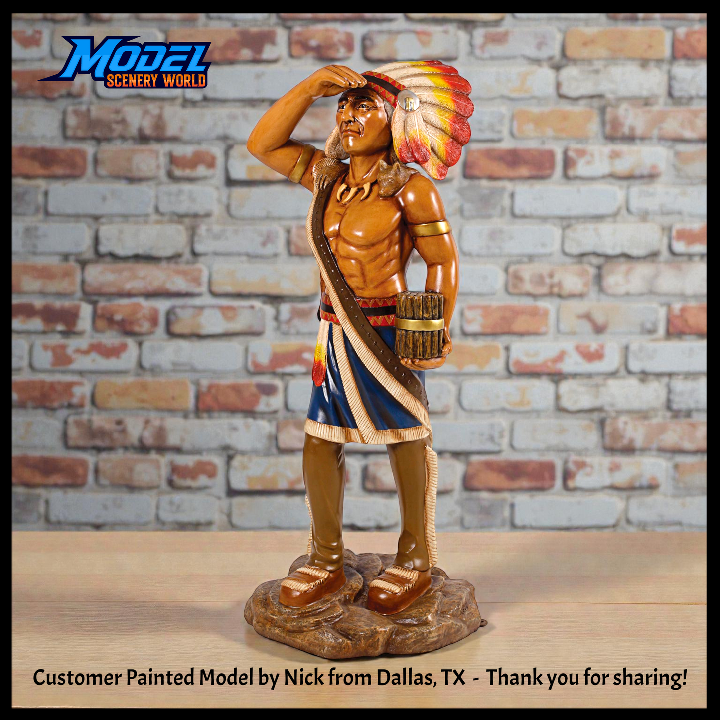 Scale Cigar Store Indian by Model Scenery World