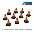 18" Multi Color Traffic Cones Multi-Color - Reflective (12pk) - N Scale