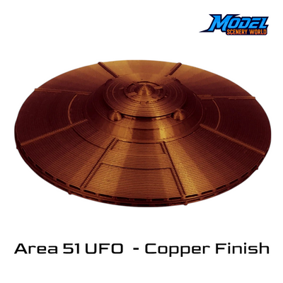 Scale Model of Area 51 UFO with a Copper Finish by Model Scenery World
