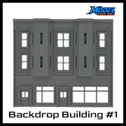 Scale Model of Backdrop Building BG #1 by Model Scenery 