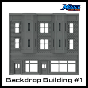Scale Model of Backdrop Building BG #1 by Model Scenery 