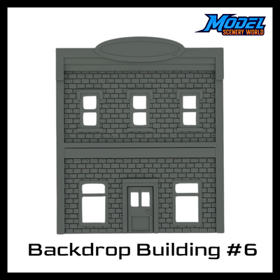 Scale Model of Backdrop Building BG #6 by Model Scenery 
