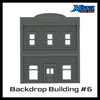 Scale Model of Backdrop Building BG #6 by Model Scenery 