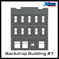 Scale Model of Backdrop Building BG #7 by Model Scenery 